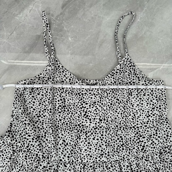Women’s SHEIN Dalmatian Slip Tiered Adjustable Spaghetti Strap Dress Medium - Picture 15 of 16